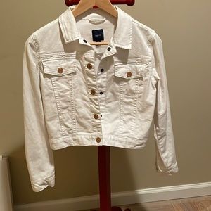 Gap girls white denim jacket